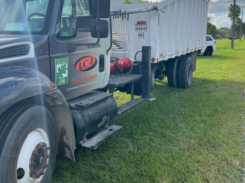 Just Call James grapple dump truck used for tree debris removal